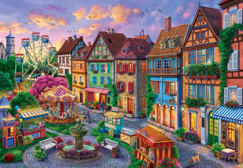 Parc d'Attractions dans la Ville