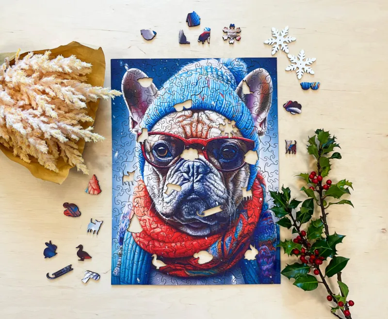 Puzzle en Bois - Gustav Bouledogue Grincheux