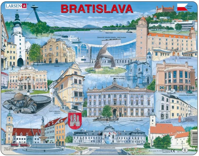 Puzzle Cadre - Souvenirs de Bratislava, Slovaquie (en Slovaque)