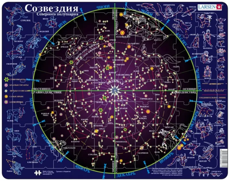 Puzzle Cadre - Les Constellations (en Russe)