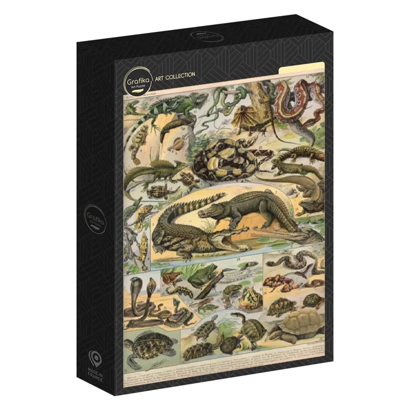 Illustration du Nouveau Larousse Illustré : Reptiles, 1897-1904