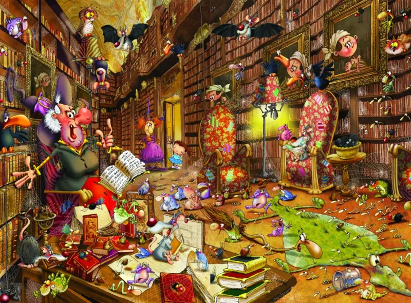 François Ruyer - Sorcière à la Bibliothèque