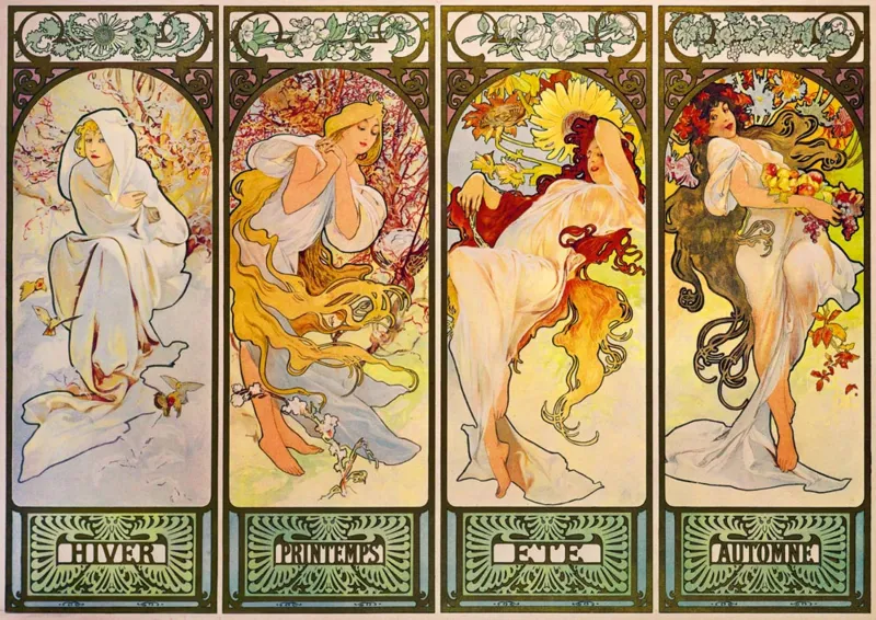 Mucha - Four Seasons, 1900