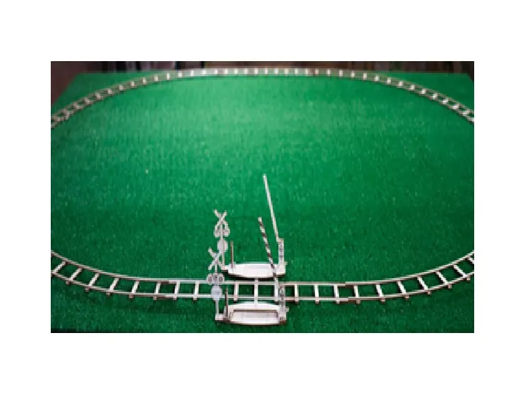 Puzzle 3D en Bois - Rails Ronds + Croisement