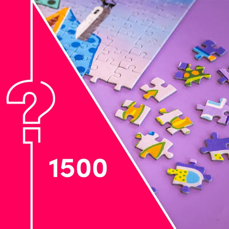 Puzzle Mystère sans Boite & sans Image - Sachet de 1500 Pièces