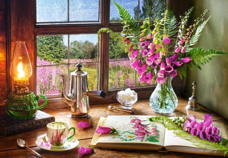 Nature Morte avec Mufliers Violets