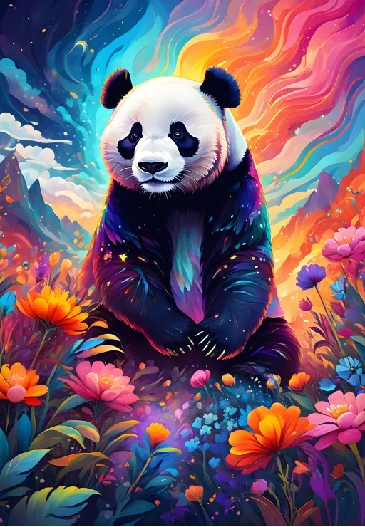 Panda Coloré