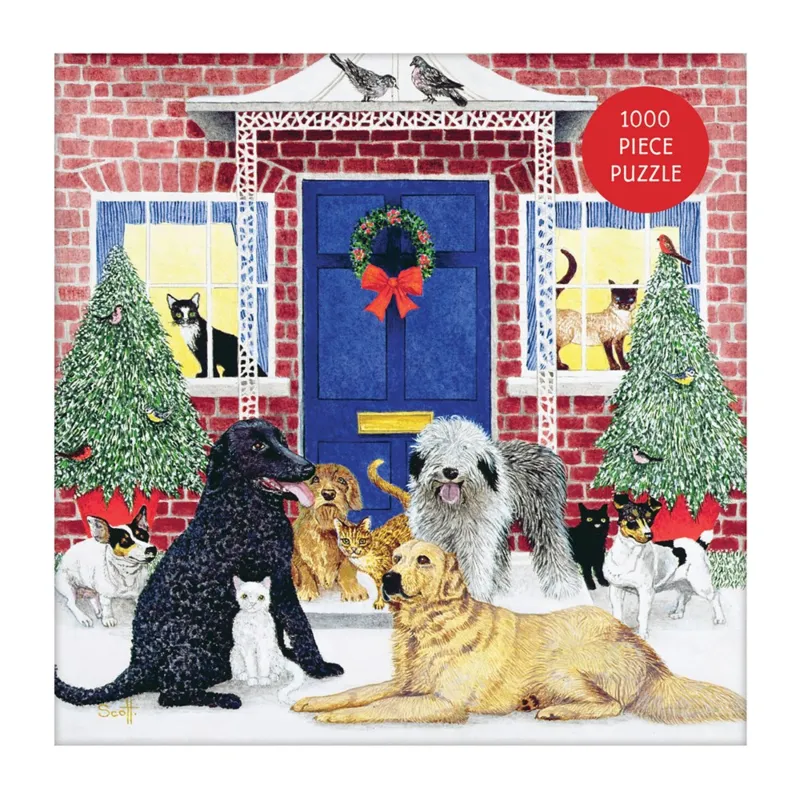 Cottage de Noël - Puzzle Boîte Carré de 1000 pièces