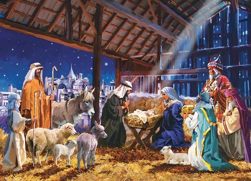 EUROGRAPHICS 6000-5830 Crèche de Noël 1000 pièces puzzle NEUF EMBALLAGE D'ORI... - Image 4