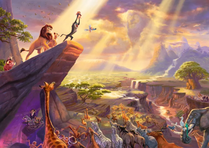 Puzzle 1000 pièces Schmidt Spiele Thomas Kinkade Studios Disney Dreams Collection Le Roi Lion - Image 5