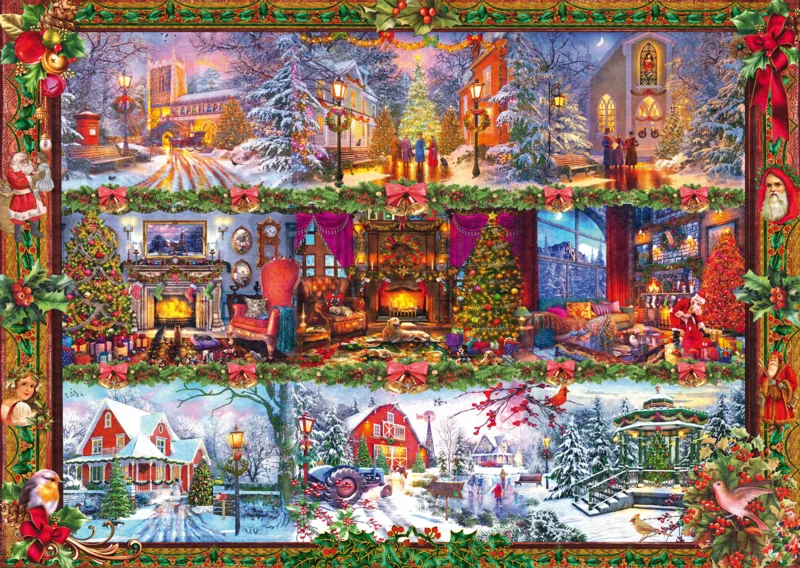 Schmidt Spiele Unisex Unicolour Puzzle Les Merveilles De Noël - 1000 Pièces