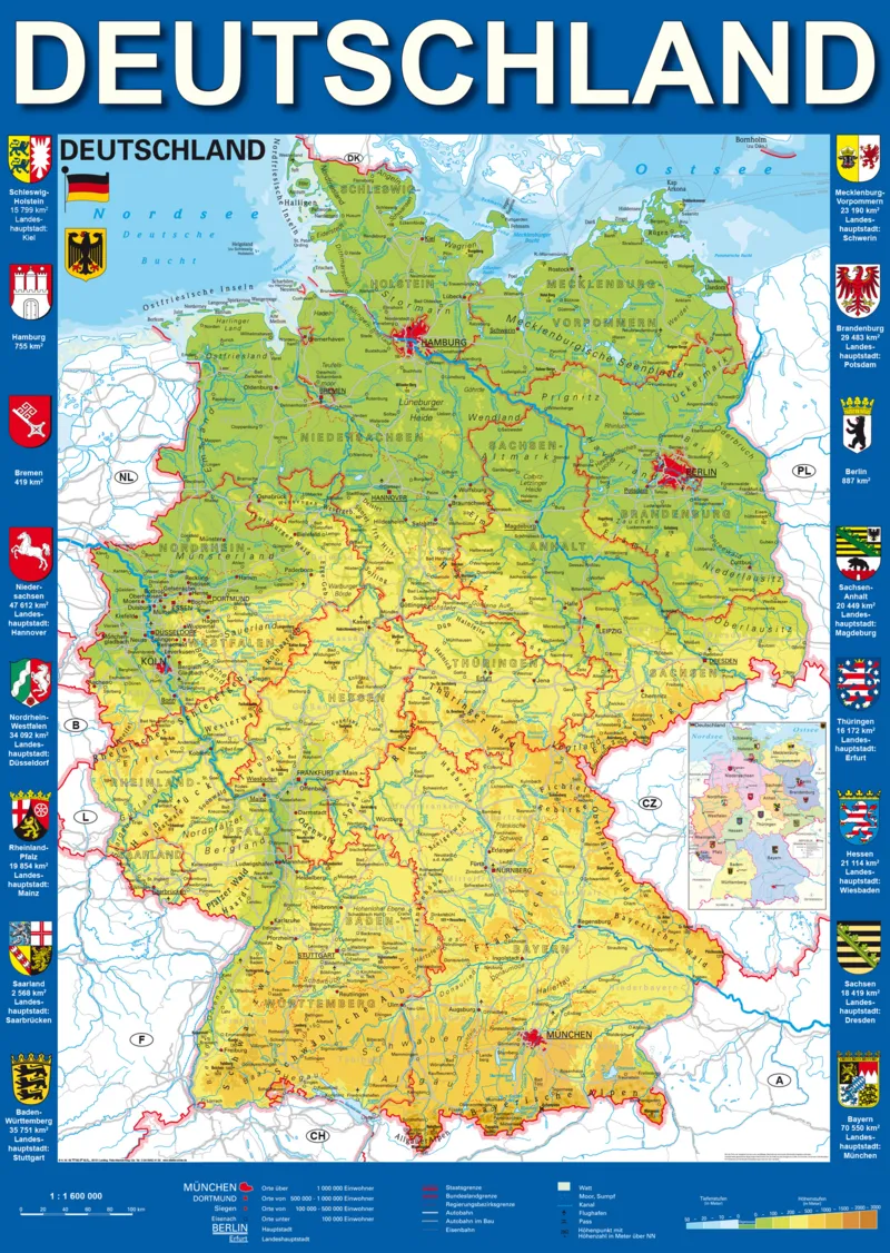Carte de l'Allemagne