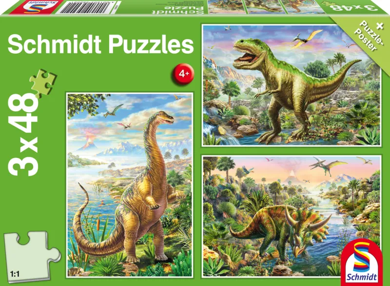 3 Puzzles - Dinosaures