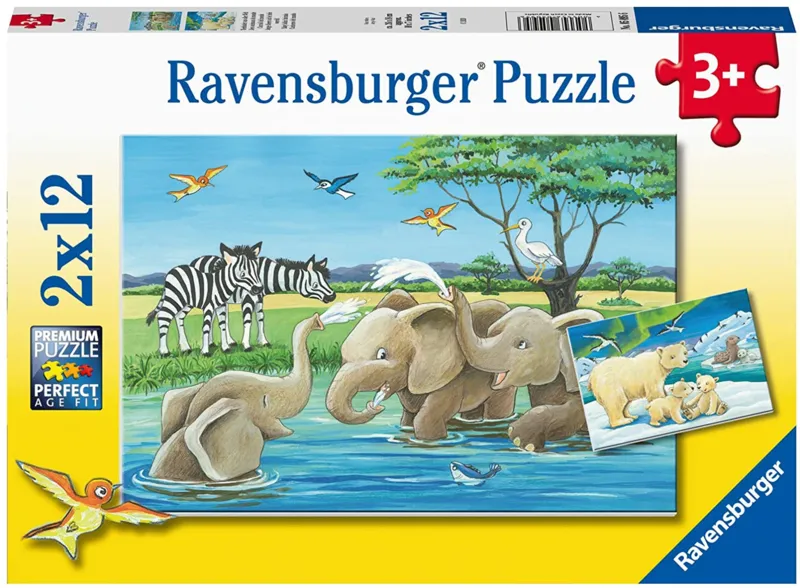 2 Puzzles -  Bébé Animaux du Monde Entier