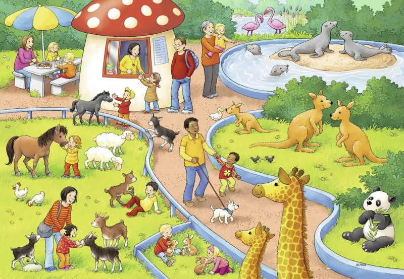 2 Puzzles - Un Jour au Zoo