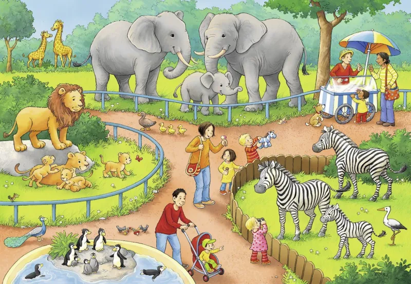 2 Puzzles - Un Jour au Zoo
