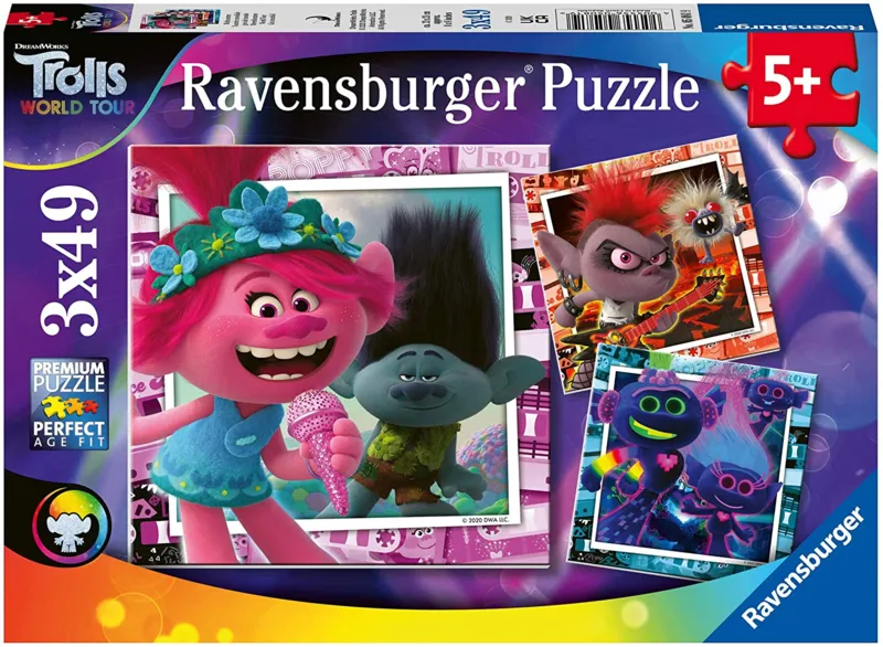 3 Puzzles - DreamWorks - Trolls World Tour