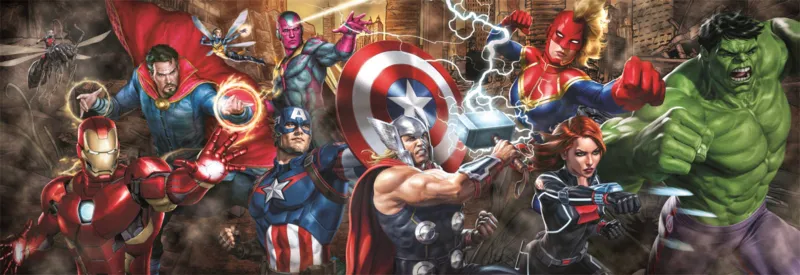 Non Communiqué Multicolore Puzzle Panorama Les Avengers 1000 Pièces - Image 2