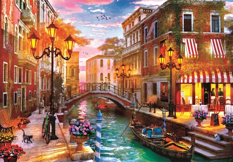 Clementoni, Le Puzzle Européen Made In Italie Unisex Unicolour Puzzle Coucher De Soleil Sur Venise - 500 À 999 Pièces