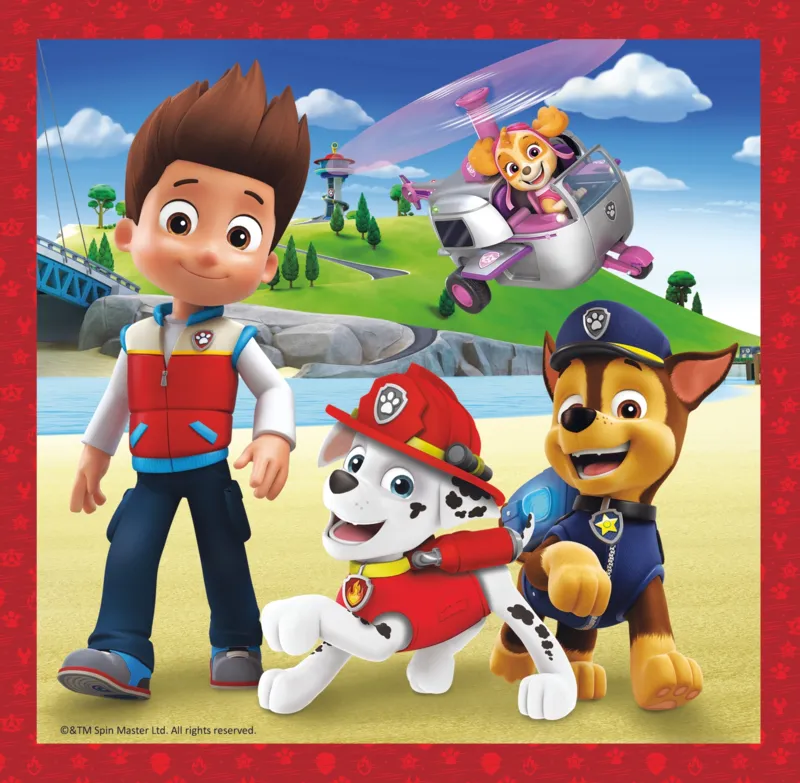 3 Puzzles - Happy dogs Paw Patrol