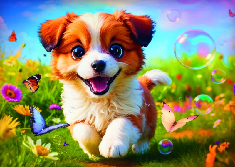 Trefl - Puzzle 500 pièces - Chiot Heureux - Image 2
