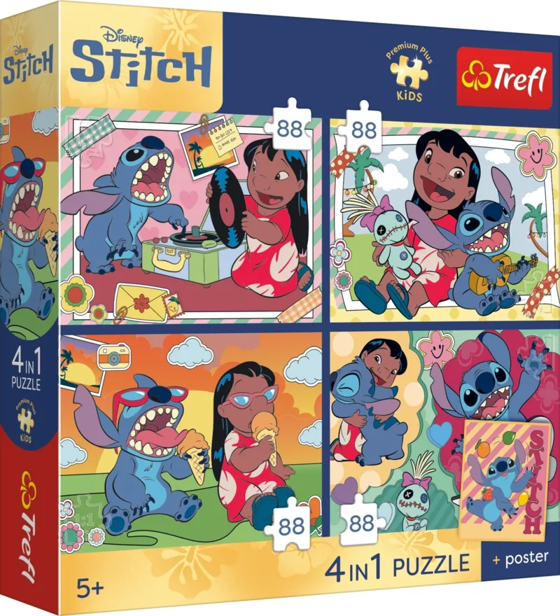 4 Puzzles - Space Stitch + 1 Poster