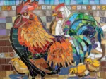 Stained Glass Chickens
