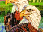 Aigles en Vitrail