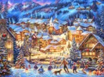 2 puzzles - Twilight Winter Village- Winter's Oasis