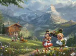 Disney, Mickey et Minnie dans les Alpes