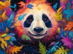 Le Panda dans la Forêt Arc-en-Ciel