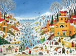 Puzzle en Bois Découpé à la Main - Thomas - Scène Hivernale Au Toucans