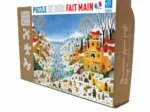 Puzzle en Bois Découpé à la Main - Thomas - Scène Hivernale Au Toucans