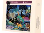 Puzzle en Bois Découpé à la Main - Nuit Dans La Jungle