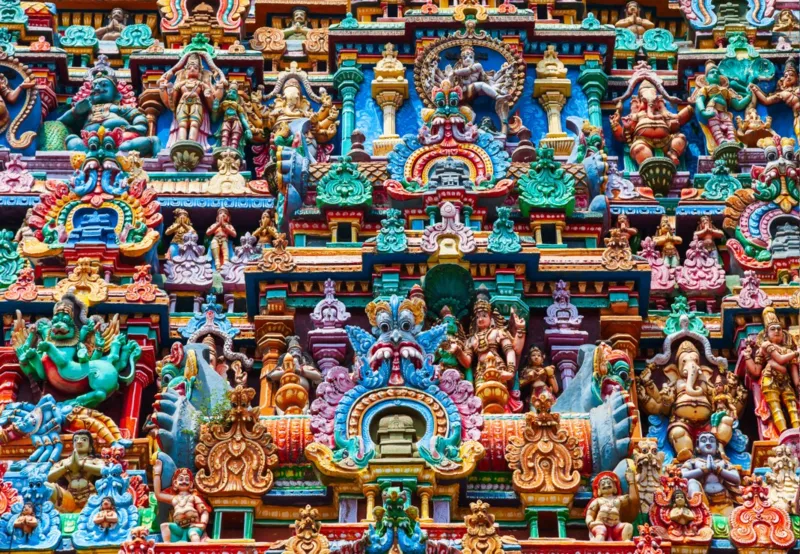 Décor de Temple Hindou - Inde