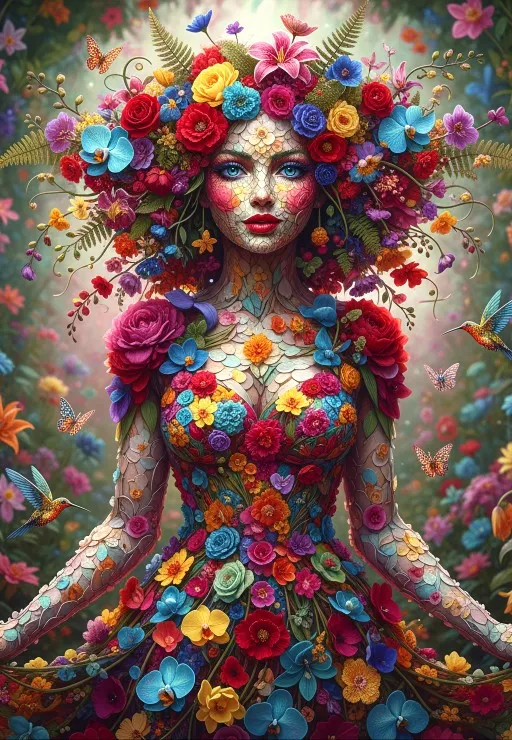 Femme Fleurs