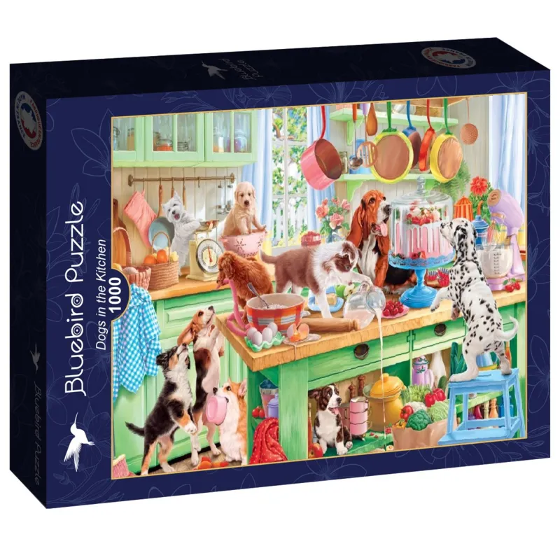 Chiens dans la Cuisine