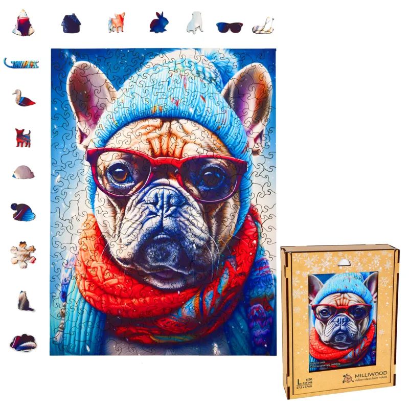 Puzzle en Bois - Gustav Bouledogue Grincheux