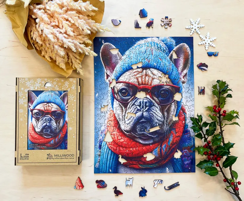 Puzzle en Bois - Gustav Bouledogue Grincheux