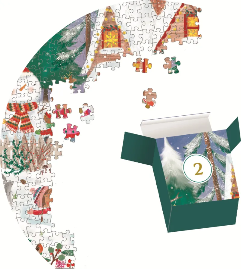Puzzle Calendrier de l'Avent - Joyeuses Fêtes