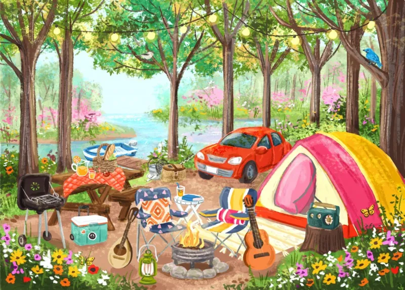 Journée au Camping