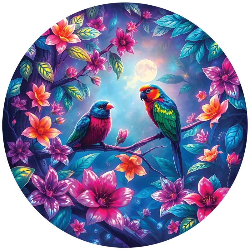 Puzzle Rond - Les Loups Blancs