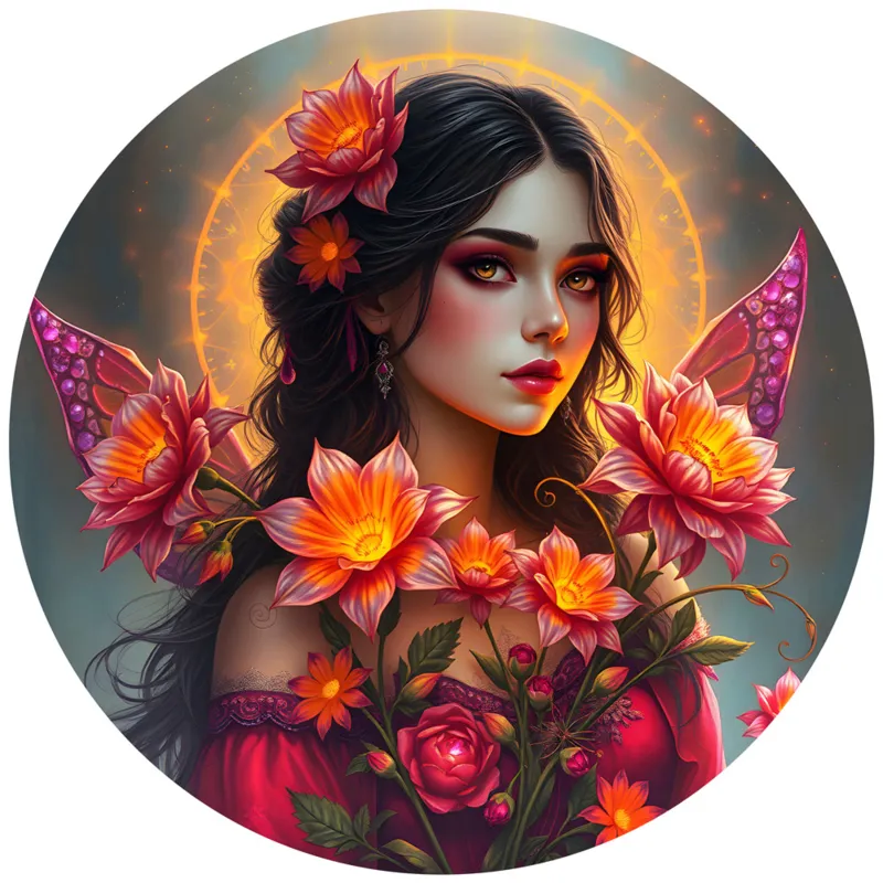 Puzzle Rond - Mysterious Beauty