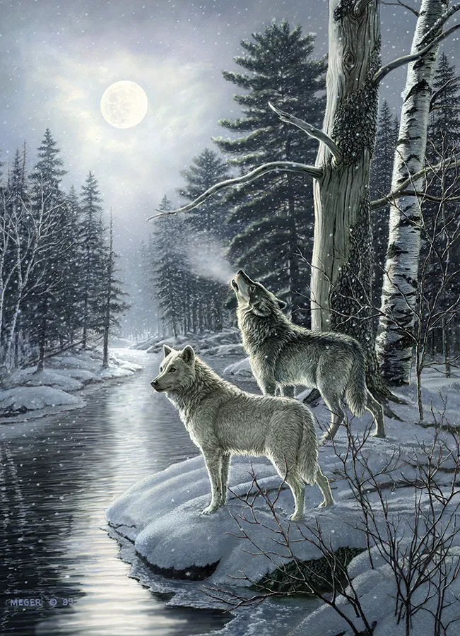 Loups au clair de lune - Random Cut