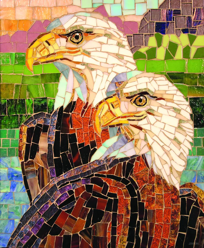 Aigles en Vitrail