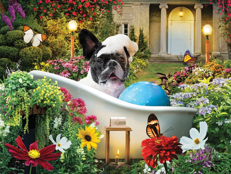 Bain Moussant dans le Jardin