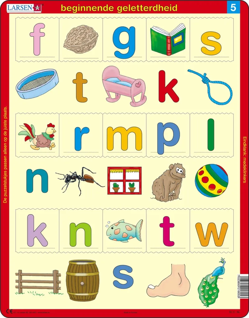 Puzzle Cadre - Beginnende geletterdheid 5 (en hollandais)