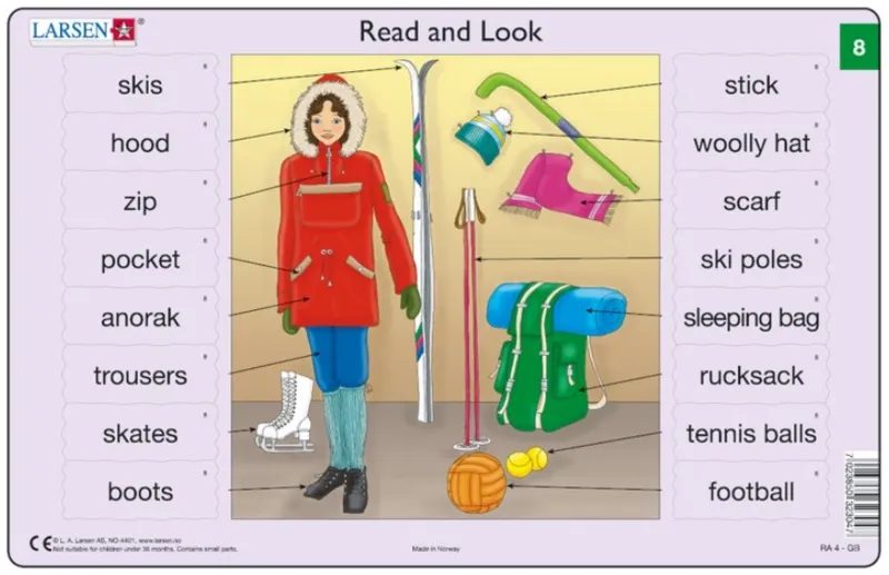 2 Puzzles Cadres - Apprendre l'Anglais : Read and Look 07-08 (en Anglais)