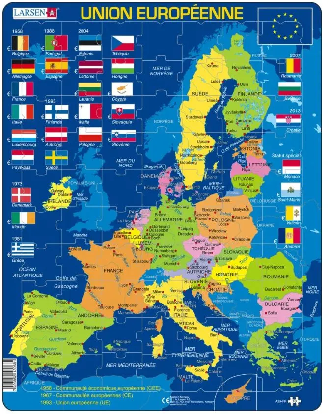 Carte Politique De L'europe Avec Des ontières | Vecteur Premium