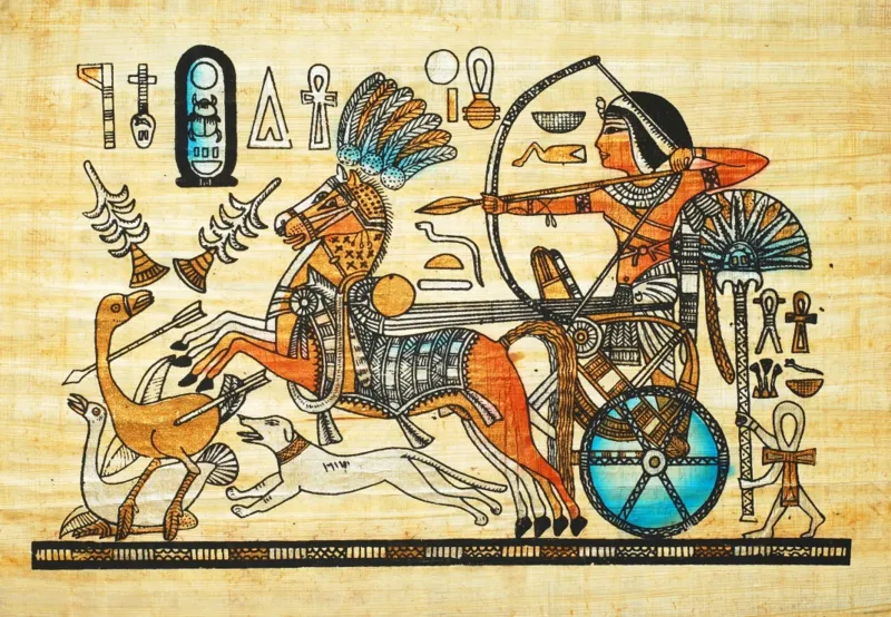 Peinture sur Papyrus Egyptien